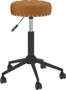 Fotel biurowy, krzesło biurowe vidaXL Krzesło biurowe Obrotowe krzesło biurowe brązowe tapicerowane aksamitem 333172 - Fotele i krzesła biurowe - miniaturka - grafika 2