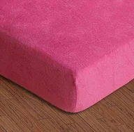 Prześcieradła - Darymex Prześcieradło z gumką, frotte, różowe, 170/180x200 cm - miniaturka - grafika 1