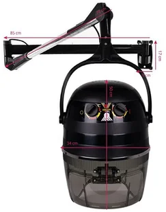 GABBIANO GABBIANO SUSZARKA WISZĄCA 1600A JEDNA PRĘDKOŚĆ CZARNA 133161 - Sauny do włosów - miniaturka - grafika 3