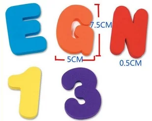 Zabawka do kąpieli puzzle piankowe literki + cyfr KX7221 - Zabawki do kąpieli - miniaturka - grafika 2