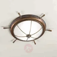 Lampy sufitowe - Interesująca Lampa sufitowa Libeccio zielona brąz - miniaturka - grafika 1