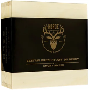 HORDE HORDE Smoky Amber Zestaw do Brody w Skrzynce - Kosmetyki i akcesoria do pielęgnacji brody - miniaturka - grafika 3