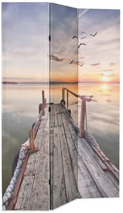 vidaXL Składany parawan, 120x180 cm, nadruk jeziora - Parawany - miniaturka - grafika 3