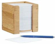 Pojemniki biurowe - Relaxdays Relaxdays Bambusowy pojemnik na karteczki, drewniany, 900 arkuszy, wys. x szer. x głęb.: 10,5 x 10,5 x 10,5 cm, kolor naturalny 10022190 - miniaturka - grafika 1