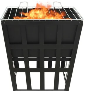 VidaXL Lumarko Palenisko i grill 2-w-1, 34 x 34 x 48 cm, stal! 315089 VidaXL - Paleniska ogrodowe - miniaturka - grafika 4