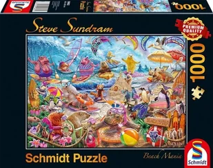 Schmidt Puzzle PQ 1000 Zwierzaki na plaży (Beach Mania) G3 - - Puzzle - miniaturka - grafika 2
