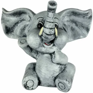 Max-land Skarbonka figurka słoń słonik ceramika brąz 23x29 SŁONIK-BRĄZ - Skarbonki - miniaturka - grafika 2