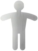 Dekoracje domu - Durable 495023 tabliczka na drzwi PICTO WC, 91 X 120 MM, Metaliczny Srebrny, srebrny metalik 495123 - miniaturka - grafika 1