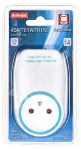 Activejet Adapter gniazdka zasilania z 2 x USB AJE-ADAPTERUSB - Systemy inteligentnych domów - miniaturka - grafika 2