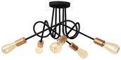 Lampy sufitowe - Helam Żyrandol natynkowy OXFORD 5xE27/60W/230V czarny - miniaturka - grafika 1