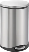 Pozostałe akcesoria do uprawy roślin - Vepa Bins EKO Kosz na śmieci z pedałem Shell, 50 L, matowy srebrny - miniaturka - grafika 1