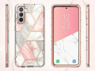 Supcase Etui Cosmo do Samsung Galaxy S21 Marble Pink 9186X7 - Etui i futerały do telefonów - miniaturka - grafika 6