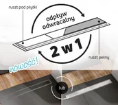 Odpływy liniowe - DEANTE DEANTE KOS 007D Odpływ liniowy odwracalny 70 cm - miniaturka - grafika 1