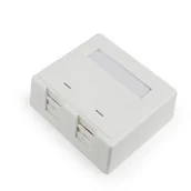 Kable miedziane - Gembird gniazdo natynkowe 2xRJ45 kat 5e kompletne białe NCAC-SMB2 NCAC-SMB2 - miniaturka - grafika 1