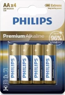 Philips Premium Alkaline AA 4 szt (LR6M4B/10) - Baterie i akcesoria - miniaturka - grafika 2