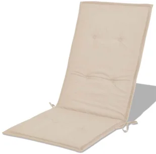 vidaXL Poduszki na krzesła ogrodowe, 2 szt., kremowe, 120x50x3 cm - Poduszki ogrodowe - miniaturka - grafika 5