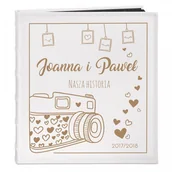 Albumy fotograficzne - NA Murrano Album Zdjęcia GRAWER Prezent Aparat Serca ALB-SC-WH-CO2-016 - miniaturka - grafika 1