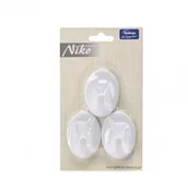 Wieszaki łazienkowe - Galicja Wieszaki samporzylepne plastikowe owalne 3 szy. - miniaturka - grafika 1