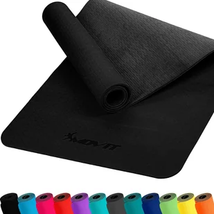 Movit CZARNA MATA TPE 190x100x0,6cm DO ĆWICZEŃ FITNESS - Maty do ćwiczeń - miniaturka - grafika 7