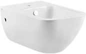 Bidety - Gessi Bidet wiszący 54,5x36,2 cm z korkiem biały white Europe Ceramic 39115.518 - miniaturka - grafika 1