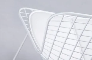 King Home Krzesło NET SOFT białe - biała poduszka MC-020.W.W - Krzesła - miniaturka - grafika 5