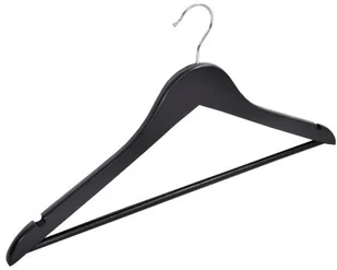 Wieszak drewniany RONDO komplet 10 szt czarny W.RONDO.CZA.10.FSC - Wieszaki do szafy - miniaturka - grafika 5