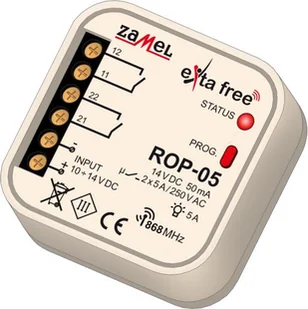 Zamel Exta Free radiowy odbiornik dopuszkowy 2-kanałowy ROP-05 EXF10000091 - Sterowniki i przekaźniki - miniaturka - grafika 3