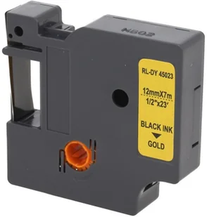 Dymo Zamiennik taśmy D1 45023 12mm złota/czarny - Etykiety do drukarek - miniaturka - grafika 4