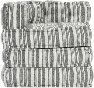 vidaXL Puf modułowy, szary w paski, tkanina vidaXL - Pufy i podnóżki - miniaturka - grafika 2