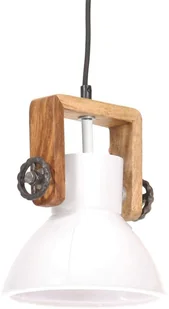 VidaXL Industrialna lampa wisząca, 25 W, biała, okrągła, 19 cm, E27 320540  VidaXL - Lampy pozostałe - miniaturka - grafika 2