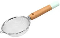 Pozostałe akcesoria kuchenne - Dr. Oetker retro z uchwytem z drewna 10 x 24 cm, stal nierdzewna, srebrny/brązowy, z sitkiem 10 cm CM 4617 - miniaturka - grafika 1