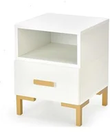 Szafki nocne - Halmar Szafka nocna SILVIA Biały + złoty V-PL-SILVIA-SZAFKA_N-BIAŁY/ZŁOTY - miniaturka - grafika 1