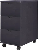 Szafy biurowe - vidaXL Szafka z szufladami 33 x 45 x 60 cm czarna 245726 - miniaturka - grafika 1