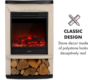 Klarstein Klarstein Carinthia, kominek elektryczny, 1800 W, timer tygodniowy, pilot zdalnego sterowania FP6-Carinthia - Kominki elektryczne - miniaturka - grafika 6