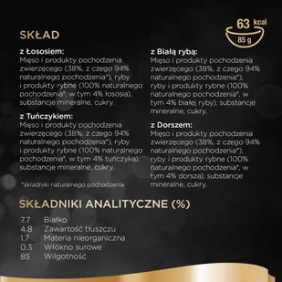 Sheba saszetki 80x85g Delicacy Rybne smaki mokra karma dla dorosłych kotów w galaretce z łososiem z białą rybą z tuńczykiem z dorszem 54095-uniw - Mokra karma dla kotów - miniaturka - grafika 3