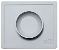 Miseczki i talerzyki dla dzieci - EZPZ SZARA pastelowa miseczka z podkładką 2w1 Happy Bowl EZ EUHBP003 - miniaturka - grafika 1