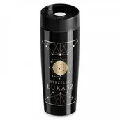 Kubki termiczne - Murrano Kubek Termiczny Termos Czarny Znak GRAWER KUB-C-032 - miniaturka - grafika 1
