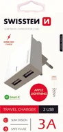 Ładowarki do telefonów - Swissten adapter sieciowy Smart IC CE 2x USB 3 A biały 22047000) # Wpisz kod MDC5PL22 i uzyskaj dodatkowe 25 % rabatu na ten produkt promocja do 17.05.2020 - miniaturka - grafika 1