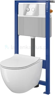 Cersanit Zestaw podtynkowy pneumatyczny SET B226 ZEN s701-411 - Stelaże i zestawy podtynkowe do WC - miniaturka - grafika 2