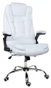 Fotele i krzesła biurowe - GIOSEDIO Materiałowy Fotel biurowy leżanka Biały FBJ002 - miniaturka - grafika 1