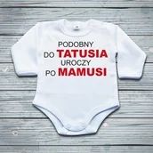 Body dla niemowląt - Poczpol PODOBNY DO TATUSIA UROCZY  PO MAMUSI - body niemowlęce PRZPOC-7-1851 - miniaturka - grafika 1