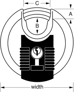 VSA Van Spijk Master Lock Kłódki dyskowe Excell, 2 szt., stal nierdzewna, 70 mm - Zamki i wkładki - miniaturka - grafika 3