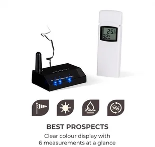Waldbeck Waldbeck Halley profesjonalna stacja pogodowa meteorologiczna 6-w-1 pomiary wewnątrz i na zewnątrz wi-fi aplikacja WTH3-Halley - Inne urządzenia pomiarowe - miniaturka - grafika 2
