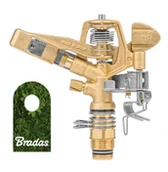 Węże ogrodowe i zraszacze - BRADAS Mosiężny zraszacz pulsacyjny obrotowy regulowany sektorowy 360° GZ3/4" 35m 0260 GKV604424SGZ - miniaturka - grafika 1