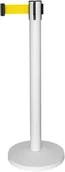 Akcesoria do reklamy - Słupek odgradzający biały z taśmą żółtą 2,2m - miniaturka - grafika 1