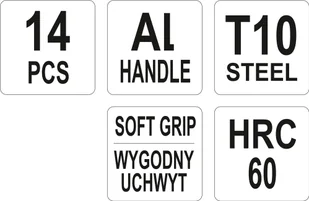 Yato KOMPLET NOŻYKÓW PRECYZYJNYCH 14 ELEMENTÓW YT-75140 YT-75140 - Nożyce i noże - miniaturka - grafika 4
