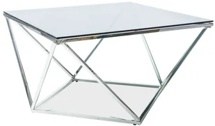 Signal ŁAWA SILVER A SZKŁO DYMIONE/SREBRNY 80X80 - Ławy i stoliki kawowe - miniaturka - grafika 2