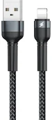 Kable USB - Remax kabel USB - Lightning 2,4 A 1 m do ładowania przesyłania danych czarny (RC-124i black) - Czarny Lightning (męski) USB Typ A (męski) RC-124i black - miniaturka - grafika 1