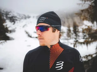 Compressport Czapka biegowa HURRICANE BEANIE czarna - Czapki i chusty sportowe męskie - miniaturka - grafika 5