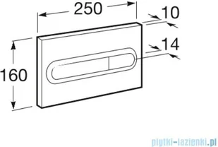 Roca Duplo One PL1 przycisk spłukujący podwójny szary lakierowany matowy A890195002 - Spłuczki - miniaturka - grafika 2